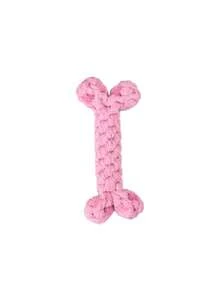 1pc Colorful Bone Shaped Rope Knot Dog Toy, Suitable For Medium And Small Dogs, Stimulates Chewing Instinct, Helps Teeth Cleaning And Gum Massage, Interactive Tug, Fetch And Retrieve Game - Multicolor - View 14