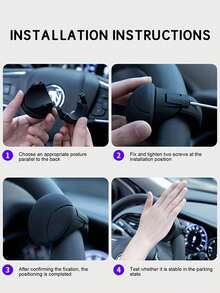 Núm xoay vô lăng bằng silicon xoay 360° - Chống trơn trượt, thao tác bằng một tay, phù hợp với mọi loại xe, màu đen - Nhiều màu - Xem 4