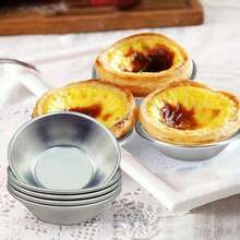Aluminum Alloy Mini Tart Mold, Non-Stick Mini Pie Plate, Pudding And Baking Tools, Kitchen Gadgets, Mini Cake Mold, Home Baking Mold For Oven, Double-Sided Tart And Cake Bottom Mold - Multicolor - View 5