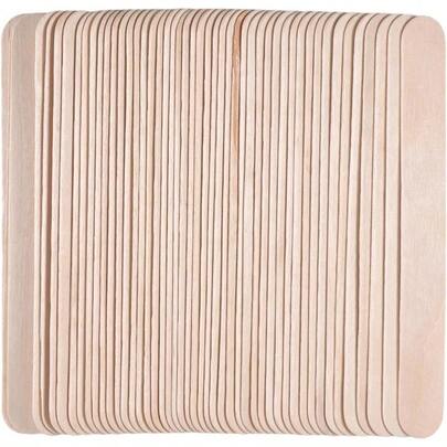 100 piezas Palitos de madera de 15 cm de largo, palitos de madera natural para manualidades, suministros para depilación y encerado, proyectos de arte para el hogar