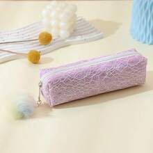 1个亮片铅笔盒。学生亮片铅笔盒。化妆包。彩虹亮片铅笔盒。学生文具。礼物。桌面文具收纳盒。 - 單件 - 查看 7