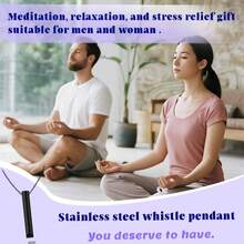 2件套不锈钢减压呼吸项链，采用呼吸设计，适合作为女性礼物 - 彩色 - 查看 11