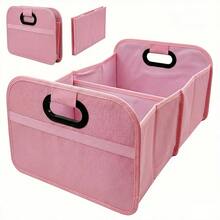Hộp đựng đồ trong cốp xe dành cho nữ không thể thiếu: Hộp đựng đồ gấp gọn màu hồng | Vải Oxford siêu bền 600D, hộp đựng đồ chia ngăn dung tích lớn | Thiết kế nhiều lớp + Nắp gập chống bụi | Cần thiết cho việc sắp xếp đồ đạc trong xe | Phù hợp với xe sedan, SUV và minivan | Hoàn hảo để đựng các vật dụng linh tinh, dụng cụ, hành lý và túi mua sắm | Hộp đựng đồ trong cốp xe phong cách nữ thần | Nguồn cảm hứng sắp xếp đồ đạc trong cốp xe | Vật dụng thiết yếu để tổ chức cốp xe | Tối ưu hóa không gian lưu trữ trong xe - nhiều màu - Xem 2