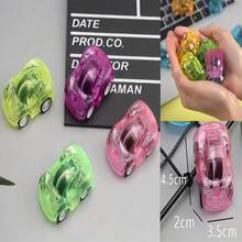 Mini Double-Layer Transparent Inertia Toy Car, Pocket-Sized Portable Anti-Drop Racing Car Model, Educational Interactive Indoor/Outdoor Toy, Party Bag Filler, Holiday Birthday Christmas Gift, For Children - Multicolor - View 6