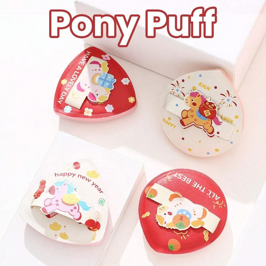 BATENG 1pc Powder Puff With Pony Pattern,Makeup Blenders,Makeup Sponge Puff Suitable For All Skin Types With Storage Box,Thick And Soft,Cream And Powder For Flawless,Soft And Skin Friendly Makeup Puff,Makeup Tools Easy Carrying Or Travel,Room Decor,Vanity,Bedroom,Gifts,Gifts For Women,Christmas Gifts - Multicolor - View 1