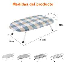Funda para minitabla de planchar con almohadilla de algodón engrosada, tamaño estándar, resistente a altas temperaturas, impermeable y a prueba de polvo, adecuada para planchar y otros usos (colores: varios colores disponibles). - A - Ver 7