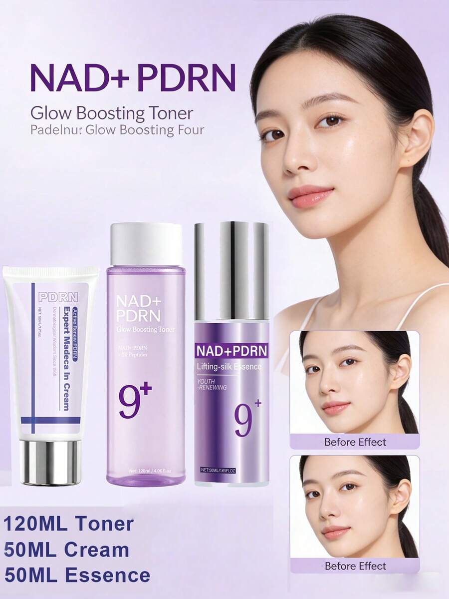NAD+ PDRN护肤套装：焕彩爽肤水+紧致丝滑精华，抗衰老，保湿，修复肌肤屏障，焕发青春光彩，打造水润透亮肌肤 - PDRN套裝 - 查看 1