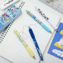 4支创意卡通铃铛猫造型水性笔，可爱学生动漫笔，款式随机，略有划痕和污渍但不影响使用，适合学校、聚会、节日礼物 - 彩色 - 查看 7