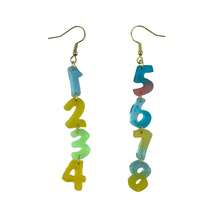 用于DIY耳环、项链吊坠的硅胶模具，带有数字和字母 - 字母吊墜模具 - 查看 4