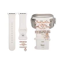 3pcs/Set Heart-Shaped Zinc Alloy Watch Band Decorative Rings, Fashionable Cute Heart Watch Band Accessories, Durable Metal Watch Ornaments (Watch Band Not Included) - Mouldless - View 11