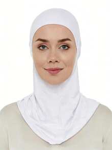 新款头巾帽，可搭配围巾，斋月帽，轻薄透气，弹性十足，套头款式，优雅穆斯林头巾，开斋节礼物 - 顏色 - 查看 5