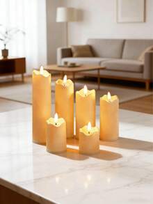 Bộ 3/6 đèn nến LED điện tử hình viên đạn, trang trí đám cưới lãng mạn, đèn tạo không khí cầu hôn sinh nhật, phù hợp cho nhiều dịp. - Sóng êm dịu - Xem 8