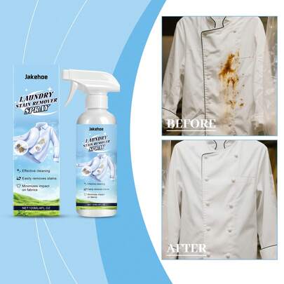 jakehoe Stain Remover - Quickly Removes Stubborn Stains, Gentle Cleaning Agent Specialized For Clothing, Convenient Stain Removal Spray, Cleans And Brightens Fabrics, Mild Cleansing For Daily Laundry