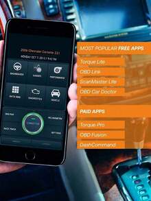 OBD2汽车诊断工具 OBDII OBD 2 OBD II ELM 327 V1.5 WIFI故障码读取器诊断工具，可清除发动机故障灯 - 诊断3000多种车辆故障码，汽车配件 - 黑色加強版 - 查看 11
