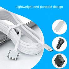 支持140W快充的MagSafe3磁吸充电线，USB-C转MagSafe3充电线，适用于MacBook Pro Air 14/16英寸 - 2米/6.6英尺 - 白色 - 查看 10