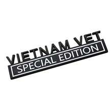 1pc Vietnam Vet Special Edition Emblems 3D Raised Decals Exterior Truck Stickers Fender Vietnam Veteran Badges Replacement For F150 F250 F350 1500 2500 C10 C15 Black White - Black White - View 4