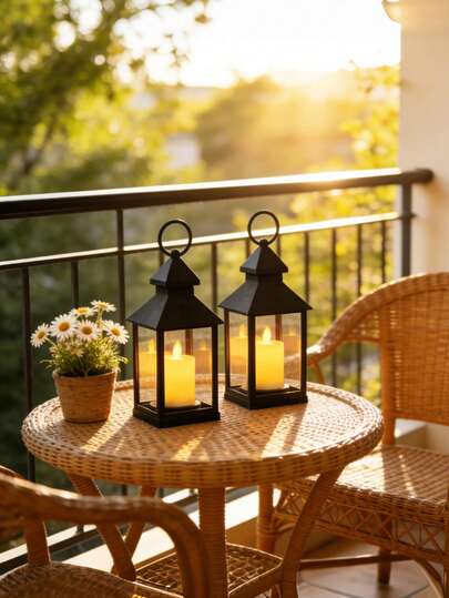 Large Black Vintage Tower-Shaped Double-Layer LED Lantern, Black Moroccan Style Hanging And Tabletop Decorative Lamp, Flickering Candle Effect, Suitable For Birthday, Party, Wedding, Ramadan, New Year And Holiday Decoration Atmosphere Light