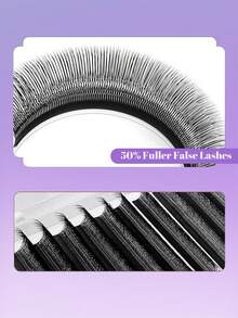 10 Rows D Curl YY 3D 4D 5D Individual Eyelash Extensions Faux Mink Soft Light Wispy Fluffy Reusable DIY Cluster Lashes Long Natural For Salon Home Daily Party Makeup - D - View 6