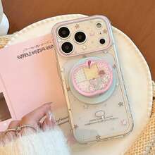 Ốp điện thoại từ tính trong suốt GUCADI với họa tiết ngôi sao nhiều màu sắc + vải hồng, chân đế từ tính di động, tương thích với iPhone 17 Pro Max, 16 inch, chất lượng cao, trong suốt, chân đế từ tính phù hợp với 15 inch, phong cách ngọt ngào, nữ tính, sáng tạo, hình học, tối giản, tươi mới, độc đáo, phong cách . - Trong sáng - Xem 12