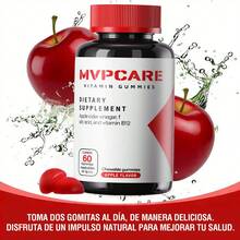 MVPCARE Fudge de vinagre de manzana, suplemento de manzana,Vitamina B12,Mezcla probiótica exclusiva, apto para hombres y mujeres, 60 cápsulas - 60 pastillas - Ver 1