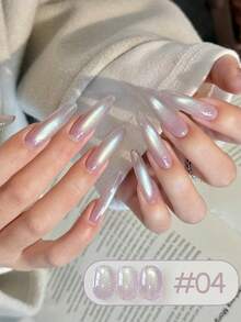 MISS SHAKA 10ml 冰透明梦玛系列粉紫色玻璃珠猫眼凝胶指甲油 2026 新款春夏白色浅紫色玻璃珠美甲美白百搭四季流行美甲沙龙家用DIY美甲用品 - 彩色 - 查看 22