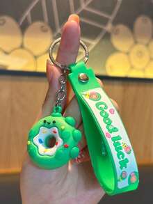 1pc Cute Animal Donut Keychains - Perfect For Bags, Car Keys And Party Gifts | Silicone Material, Ideal Birthday And Party Gifts Favors - Multicolor - View 6
