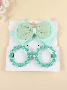 2件套蝴蝶发箍和眼镜框套装，理想礼物 - 彩色 - 查看 11