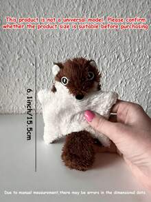 1 pieza Muñeco de peluche de ardilla con chip de sonido - Muñeco de peluche súper suave para gato/perro, muñeco interactivo para masticar, aliviar el aburrimiento, regalo lindo para amantes de las mascotas - Ver 3