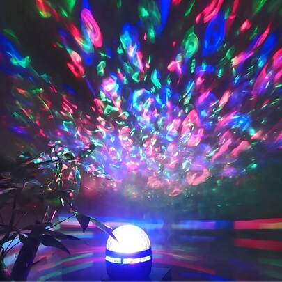 1pc USB Powered LED Star Sky Night Light Projector With Remote Control - 3 Mesmerizing Lighting Effects: Starry Swirl, Aurora, Water Wave - Rotatable Ambiance Lamp, Suitable For Room And Living Room Decor, Ideal Mother's Day Gift