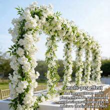 Dây hoa giả màu trắng dài với lá xanh, dây hoa tử đằng giả màu tím treo, thích hợp trang trí cổng cưới, lối đi lễ đường, cửa sổ nhà, hiên nhà, trần phòng ăn và sân vườn ngoài trời quanh năm. - Nhiều màu - Xem 6