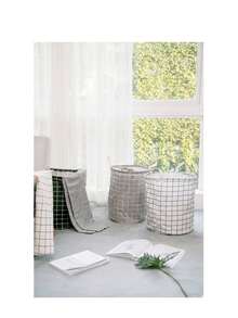Cesta de lavandería plegable, impermeable y de gran capacidad con estampado de animales de dibujos animados, adecuada para dormitorio, baño y sala de estar, cesto de ropa sucia y caja de almacenamiento - Verde - Ver 7