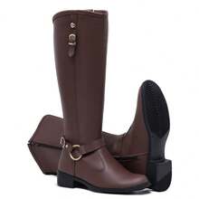 Women's Riding Boots, Tall And Long Shaft, Elegant For Horseback Riding And Galloping. - Brown - View 1
