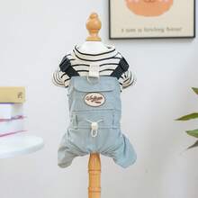 PETCIRCLE 1pc Pet Clothes, Dog Apparel, Spring/Summer New Thin Overalls For Small Dogs - Pea Green - Multicolor - View 10