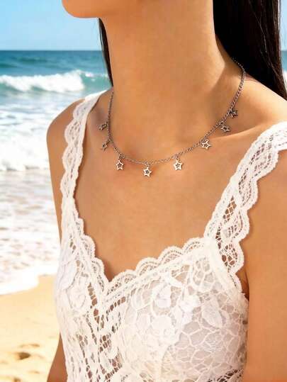 imoli 女士星星装饰优雅项链