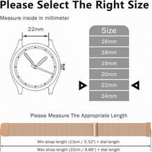 适用于小米 Watch 3/5 Active/Watch 3/5 Lite 的 22 毫米金属表带，不锈钢材质，带磁性米兰尼斯表带，可替换表带。 - 22mm - 查看 7