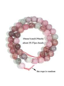 6/8/10mm Alxa Agate Natural Colorful Round Beads, For Jewelry Making DIY Necklace Bracelet Accessories - Multicolor - View 13