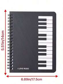 1PC Notebook, Coil Notebook, Music Stationery Set, Creative Gift, Piano Key Homework Notebook, Music Notebook (Color Random)Festival Gifts, Festival Presents, Stationery Gifts, Study Supplies, Birthday Gifts, Christmas, Back-To-School Season, Valentine's Day - Multicolor - View 7