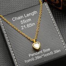 1pc Stainless Steel Gold Heart-Shaped Urn Pendant Necklace, Memorial Necklace To Hold Ashes, Hair Or Crystal Beads To Commemorate Loved Ones - Screw Heart - View 2