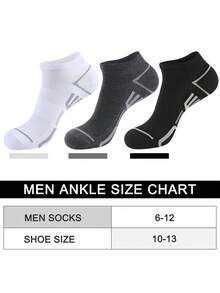 2/6/12 pares de calcetines acolchados gruesos para hombres, calcetines cortos cómodos tipo tripulación para hombres talla 10-13, calcetines deportivos de corte bajo - Blanco - Ver 6