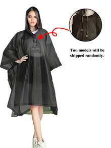 Reusable Adult Raincoat, Thickened Waterproof Raincoat, Unisex Hooded Raincoat, Waterproof Windproof Quick-Drying Breathable, Travel Essential, Women's Raincoat, Lightweight Rain Poncho, Student Supplies, Drawstring Hooded Raincoat, Unisex, Suitable For Cycling, Hiking, Fishing, Mountain Climbing And Other Outdoor Activities - Multicolor - View 9