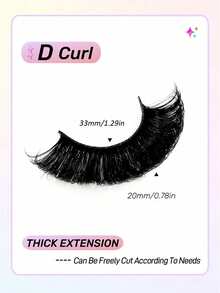 Rikuaild 7 pares de pestañas postizas rusas D-Curl gruesas y voluminosas, naturales y alargadoras, para crear ojos cautivadores - Pestañas Fluffy - Ver 6