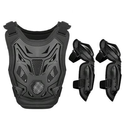 1 Black Motorcycle Armor Rider Elbow Protection Off-Road Motorcycle Protection Equipment Anti Fall Protection Riding Protection Rider Chest And Back Protection Rider Gift