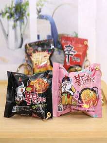 Creative Simulation Bagged Turkey Noodles Shin Ramyun Instant Noodles Play Food Keychain Pendant Bag Pendant - Multicolor - View 3