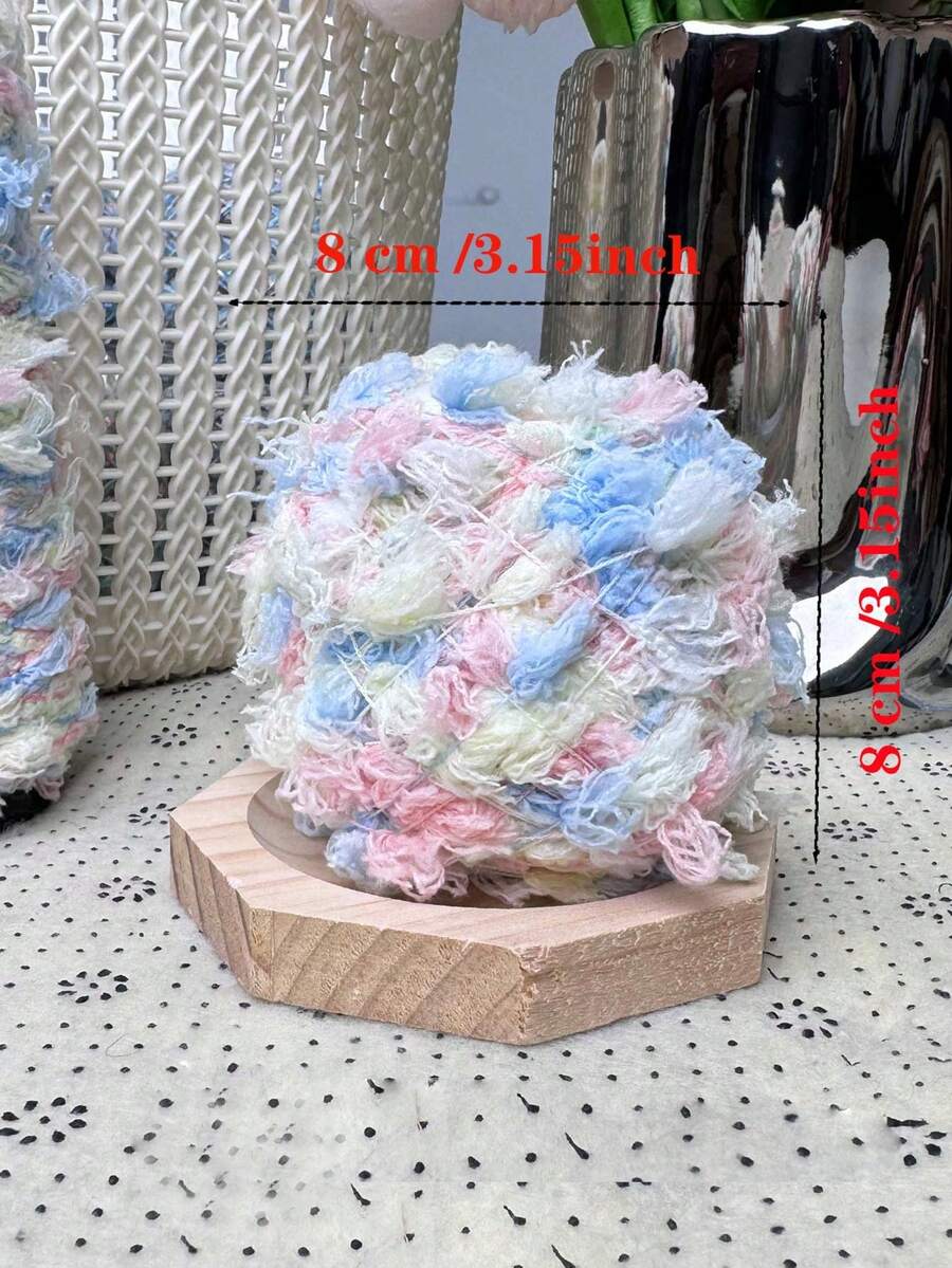 50g Sợi giả lông chồn, mềm mại, mịn màng, thích hợp để đan áo len, mũ, đồ thủ công DIY, quà tặng Ngày Valentine và Ngày của Mẹ. - 1 món đồ màu hồng - Xem 1