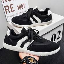 2026新款男士运动鞋、男士时尚休闲鞋、系带鞋、滑板鞋、男士运动鞋、个性街头风男鞋 - 黑色 - 查看 2