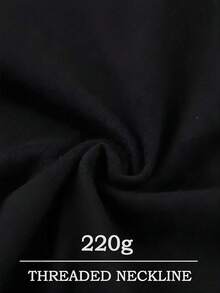 Titos Handmade Vodka Logo Print Casual Black Short Sleeve T Shirt, Casual Soft, Pure Cotton 220g Pattern Printed T-Shirt, Y2K Fashion Streetwear - 黑色 - 查看 5