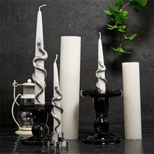 3D Snake Coiled Pillar Silicone Candle Mold - Gothic Taper Candle Resin Mold For DIY Witchcraft Decor, Halloween Crafts & Altar Supplies - Snake - View 7