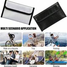 Multipurpose Fire-Resistant & Waterproof Bag - 4200°F Insulated, Cash Fire-Proof Bag With Zipper & Reflective Strips, Waterproof Document Pouch, Valuables Fire-Resistant Bag, Available In Large, Medium And Small Sizes - 8.2 Inches * 5.1 Inches - View 5