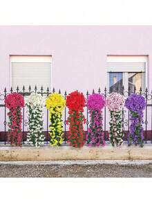 1 pièce / 2 pièces Vigne d'orchidée artificielle avec papillon. Décoration de mariage pour lieux de réception. Matériaux décoratifs muraux pour la maison, chambres à coucher, salons, salles de bain. Jardin extérieur. École. Fournitures pour fête d'anniversaire, décorations de fête. Cadeaux. - Voir 7