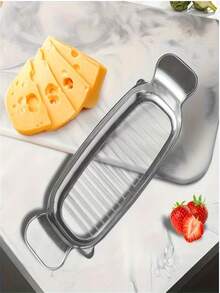 Multi-Functional Aluminum Cheese & Butter Cutter – Egg Slicer, Foie Gras & Cheese Slicer - Silver - View 6